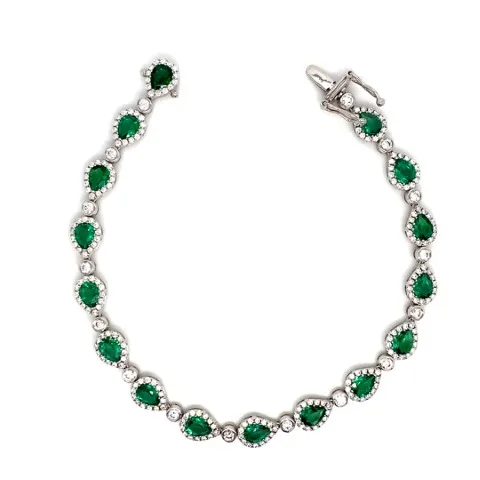 18K White Gold Sapphire Bracelet