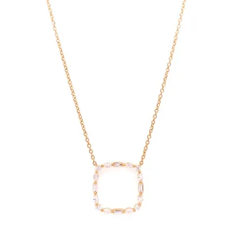 18K Yellow Gold Diamond Necklace