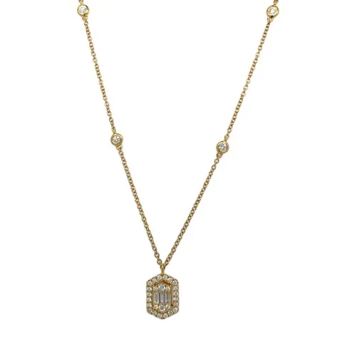18K Yellow Gold Diamond Necklace