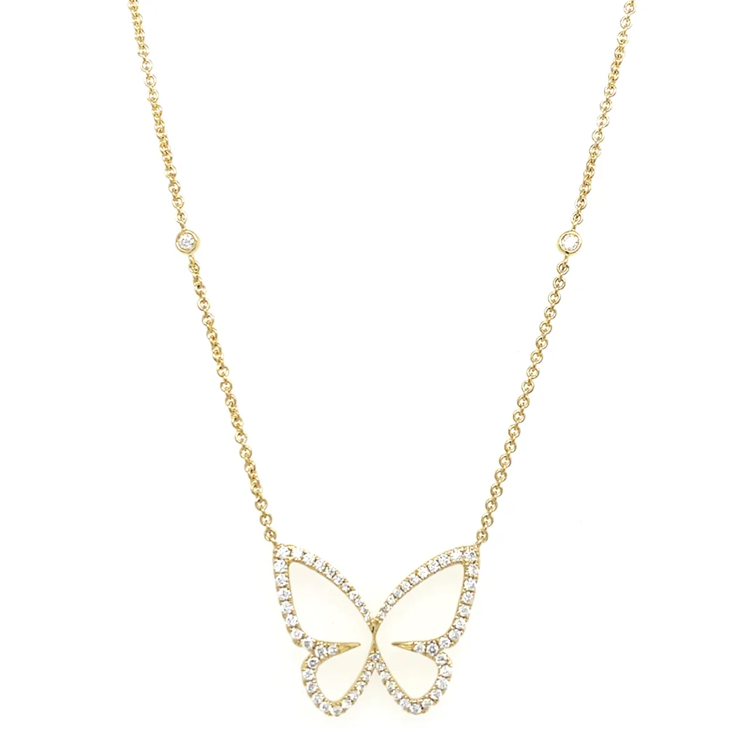 18K Yellow Gold Diamond Necklace