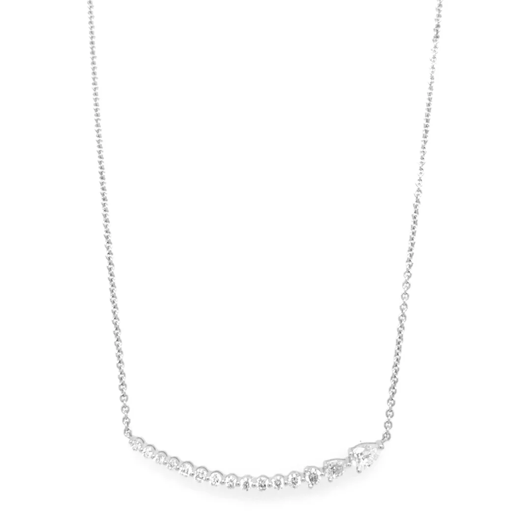 18K White Gold Diamond Necklace