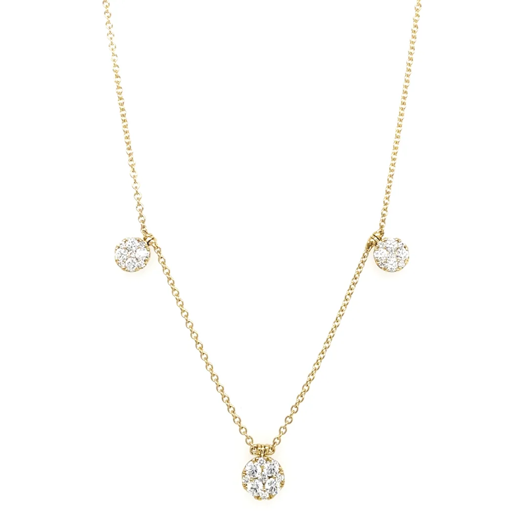 18K Yellow Gold Diamond Necklace