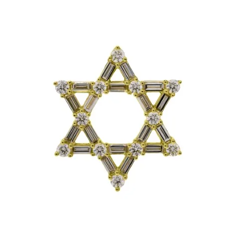 18K Yellow Gold Diamond Pendant