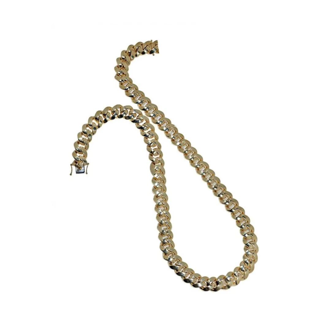 18K Yellow Gold Cuban Necklace