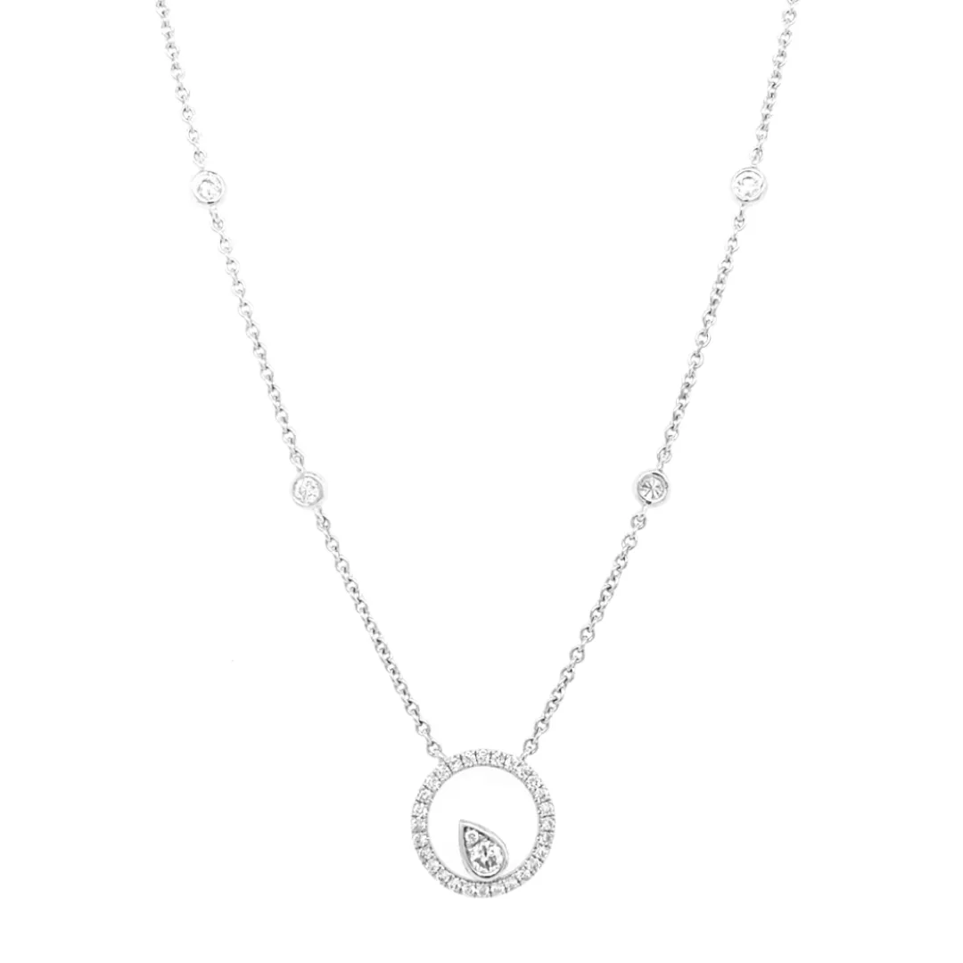 18K White Gold Diamond Necklace