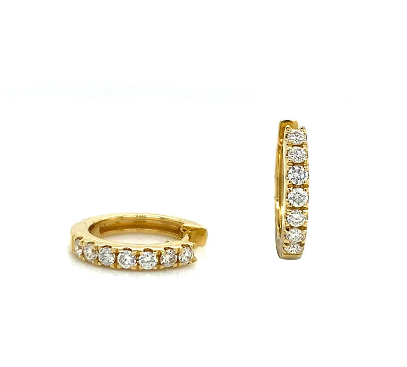 18K Yellow Gold Diamond Earrings