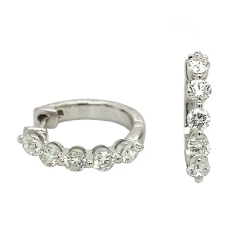 18K White Gold Diamond Earrings