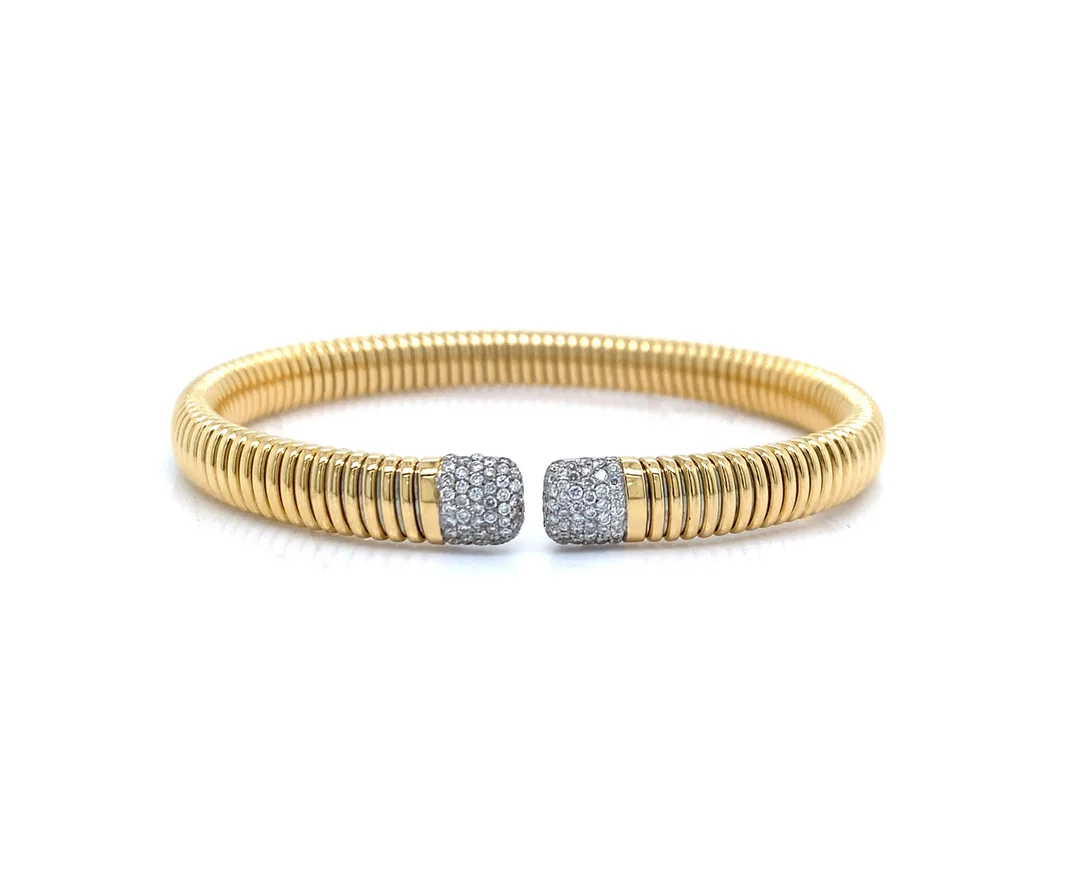 18K Yellow Gold Diamond Bangle
