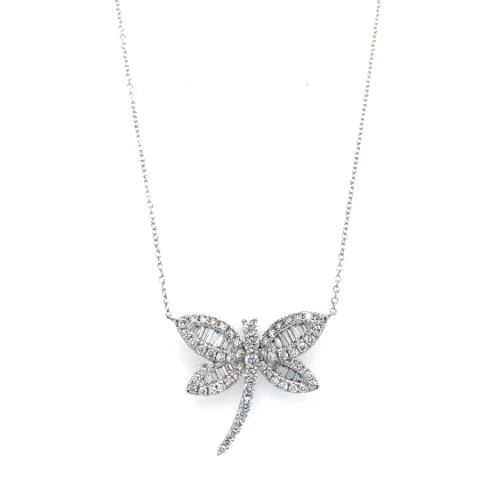 18K White Gold Diamond Necklace