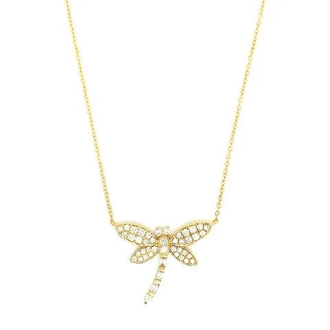 18K Yellow Gold Diamond Necklace