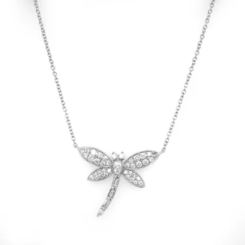 18K White Gold Diamond Necklace