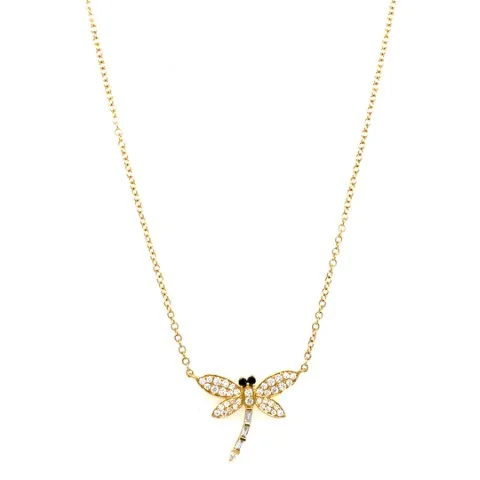 18K Yellow Gold Diamond Necklace