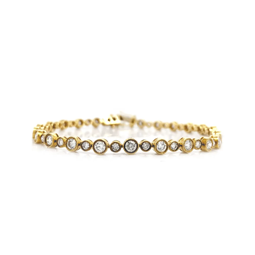 18K Yellow Gold Diamond Bracelet