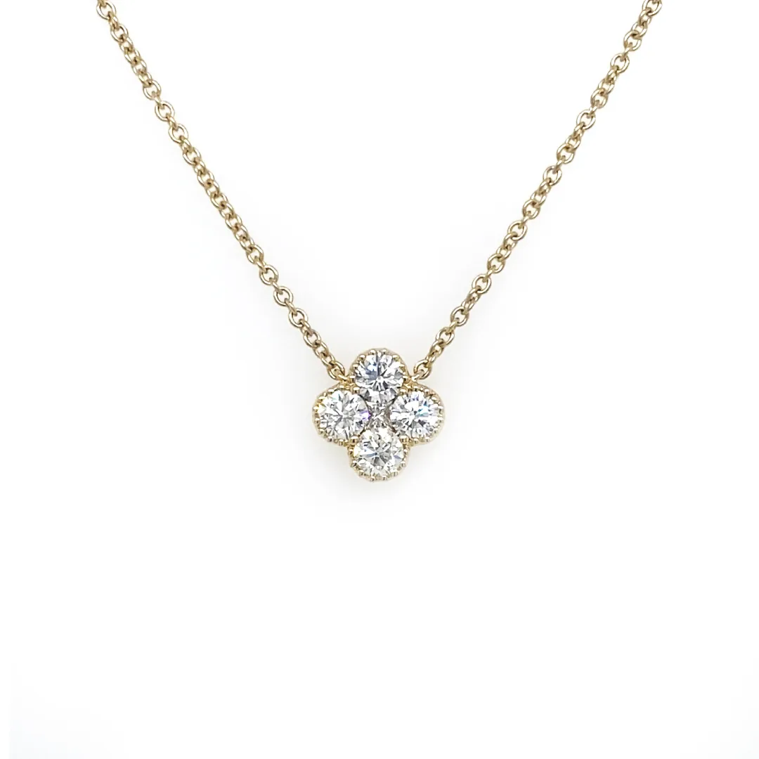 18K Yellow Gold Diamond Necklace