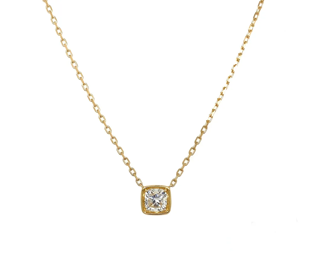 18K Yellow Gold Diamond Necklace