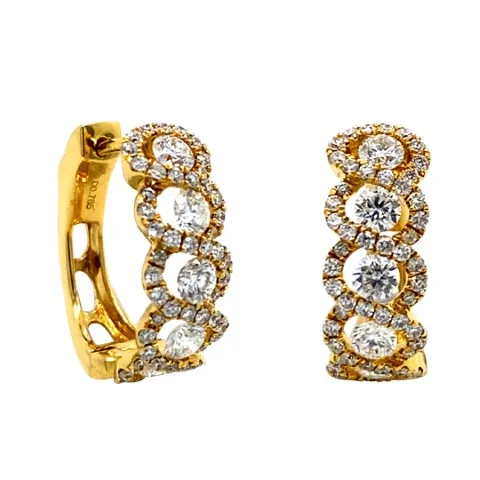 18K Yellow Gold Hoop Earrings
