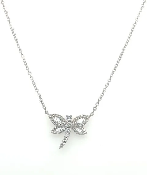 18K White Gold Diamond Necklace