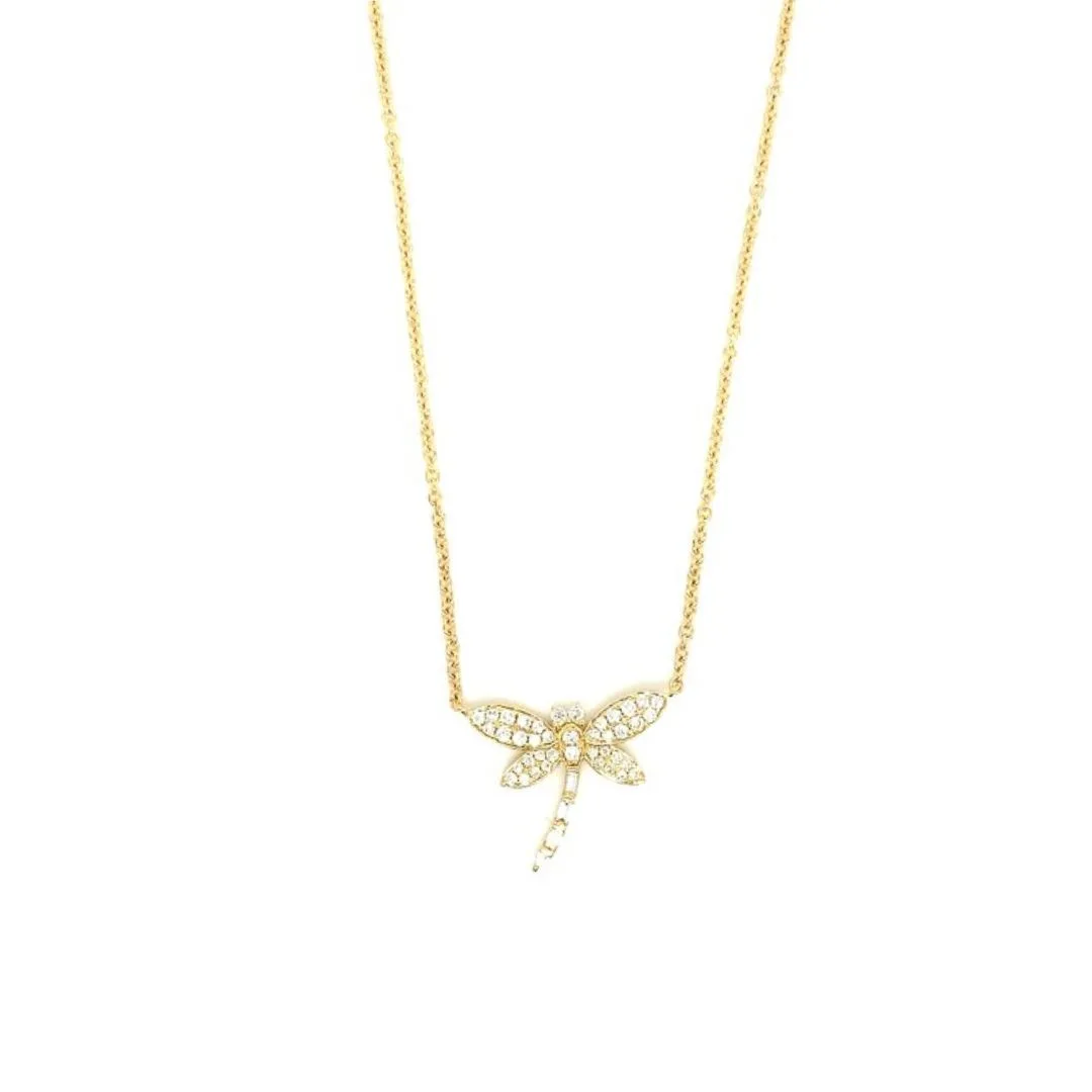 18K Yellow Gold Diamond Necklace
