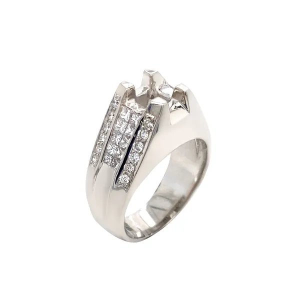 18K White Gold Diamond Men’s Ring