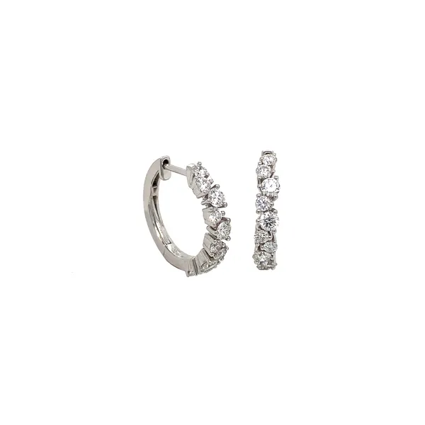 18K White Gold Diamond Earrings