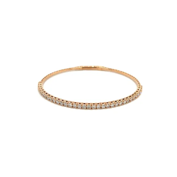 18K Rose Gold Diamond Bangle