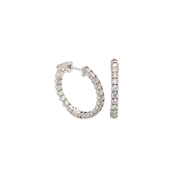 18K White Gold Diamond Earrings