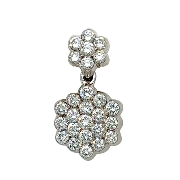 18K White Gold Diamond Pendant