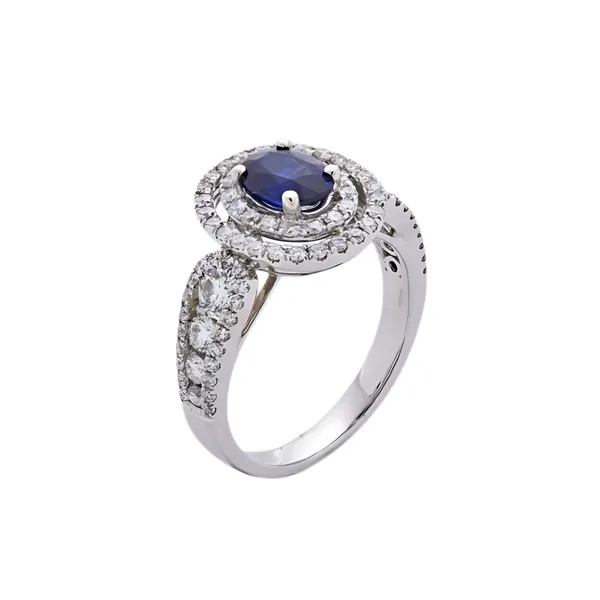 18K White Gold Sapphire Ring