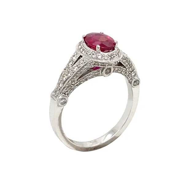 18K White Gold Ruby Ring