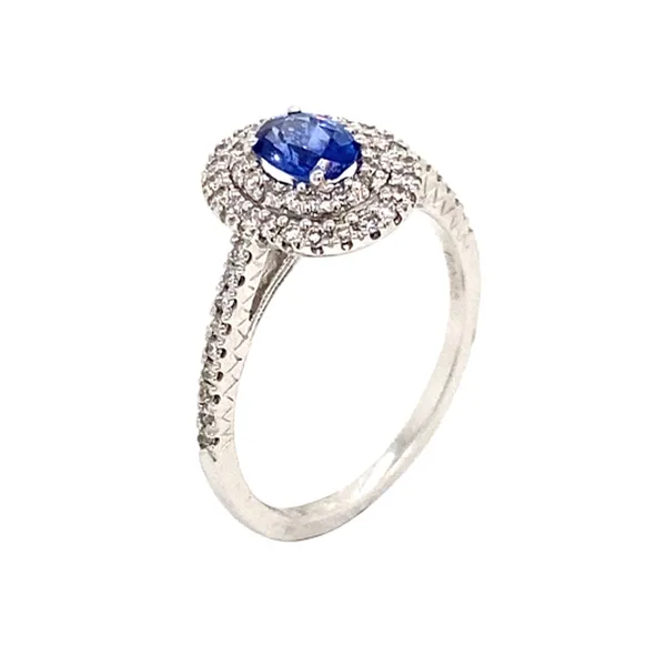 18K White Gold Sapphire Ring