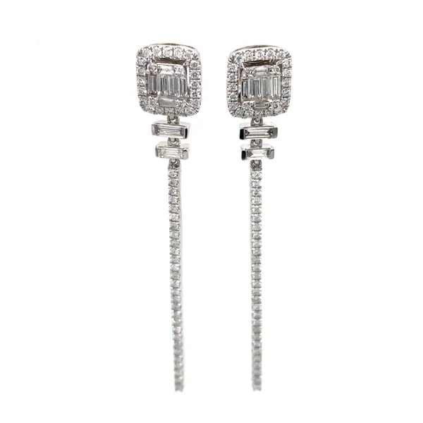 18K White Gold Diamond Earrings