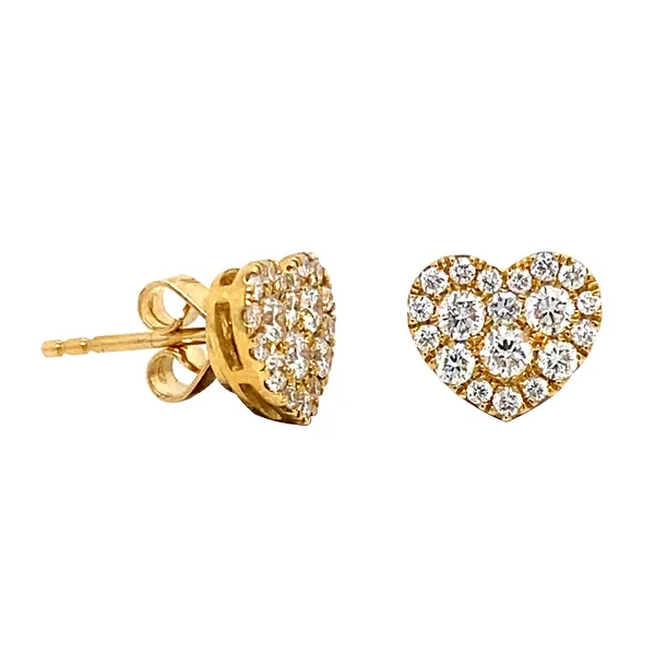 18K Yellow Gold Diamond Earrings