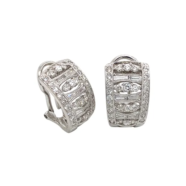 18K White Gold Diamond Earrings
