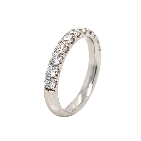 18K White Gold Diamond Band
