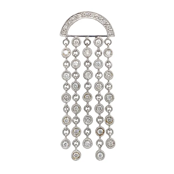 18K White Gold Diamond Pendant