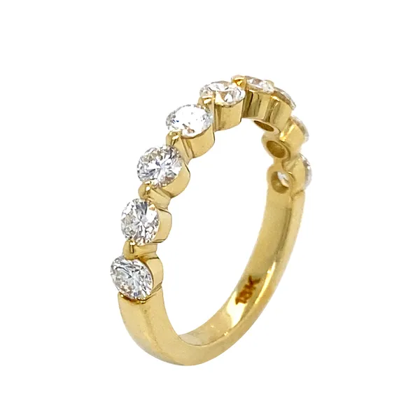 18K White Gold Diamond Band