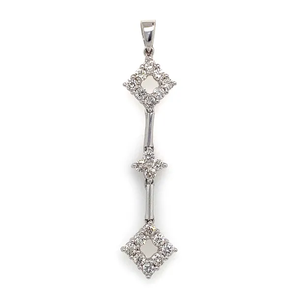 18K White Gold Diamond Pendant
