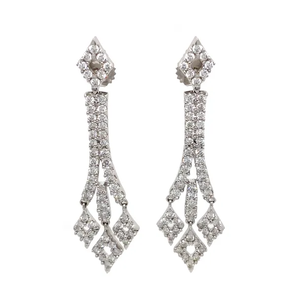 18K White Gold Diamond Earrings