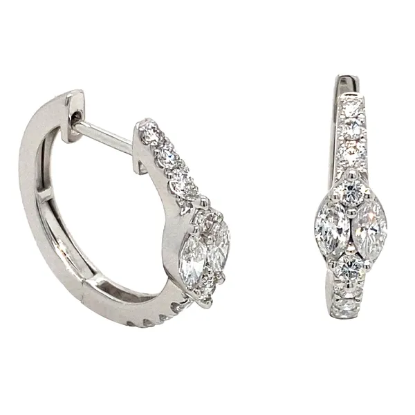 18K White Gold Diamond Earrings