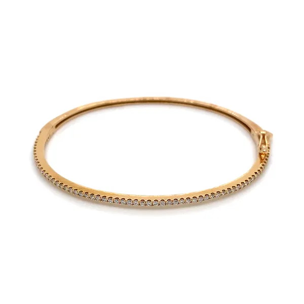 18K Rose Gold Diamond Bangle