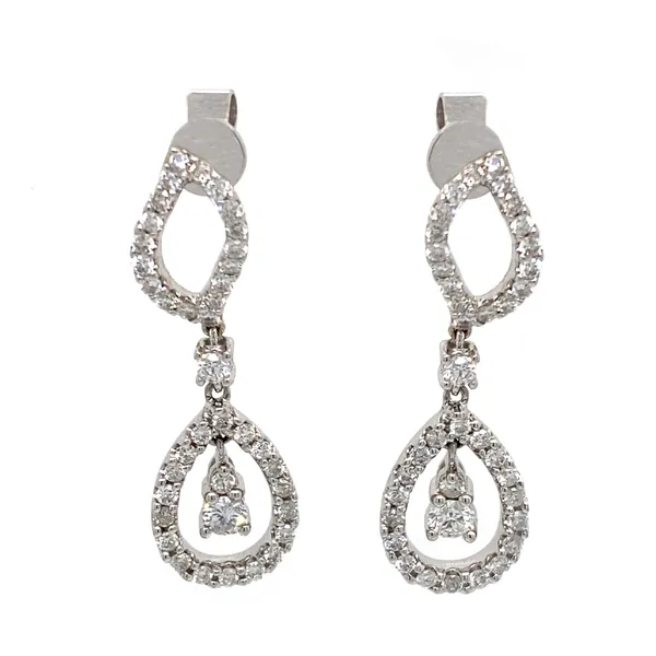 18K White Gold Diamond Earrings