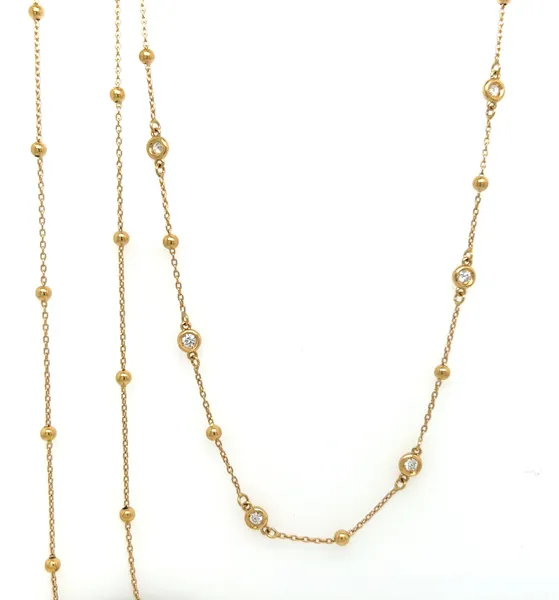 18K Yellow Gold Diamond Necklace