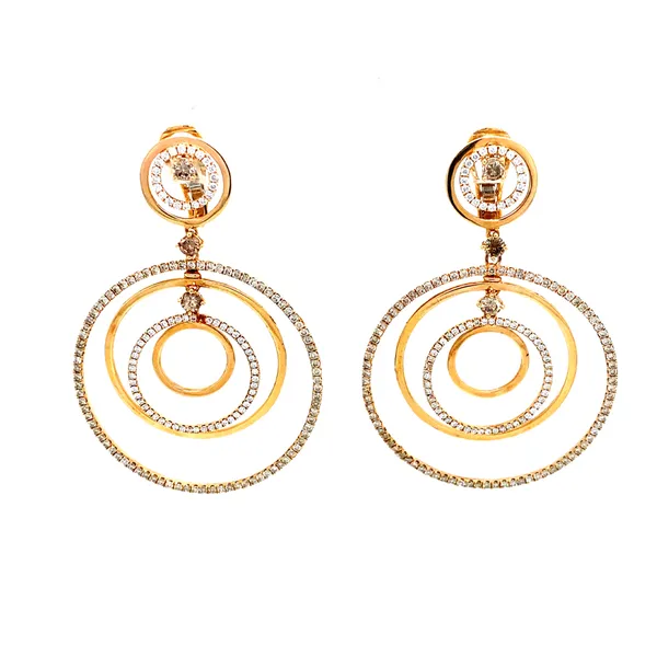 18K Rose Gold Diamond Earrings