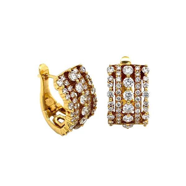 18K Yellow Gold Diamond Earrings
