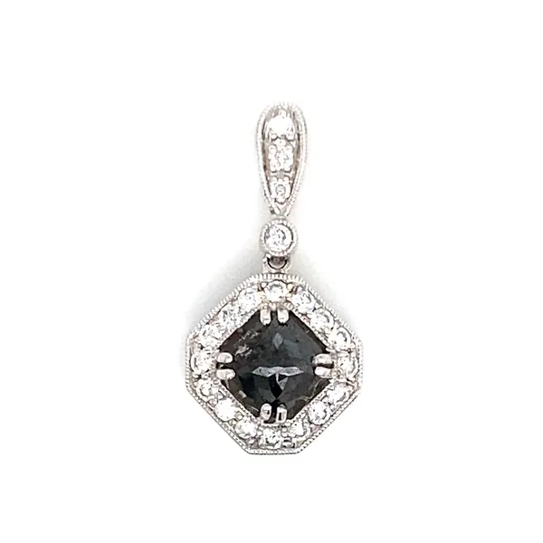 18K White Gold Diamond Pendant