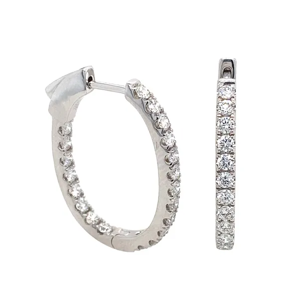18K White Gold Diamond Earrings
