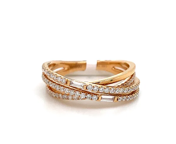18K Rose Gold Diamond Band