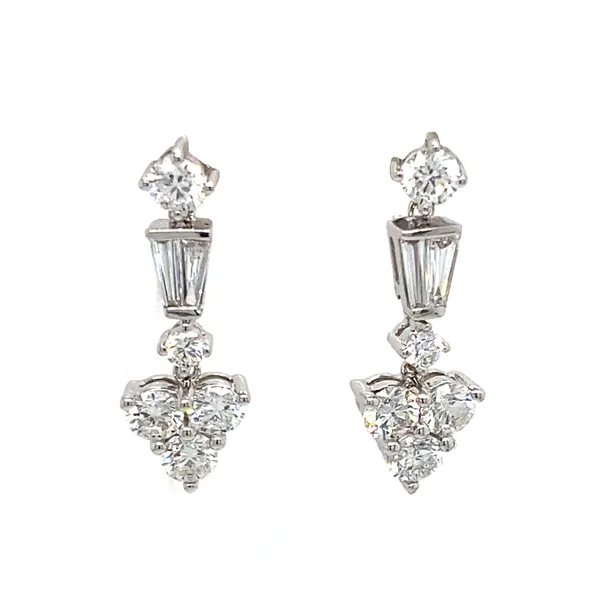 18K White Gold Diamond Earrings