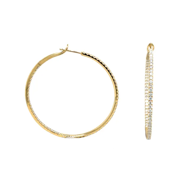 18K Yellow Gold Diamond Earrings