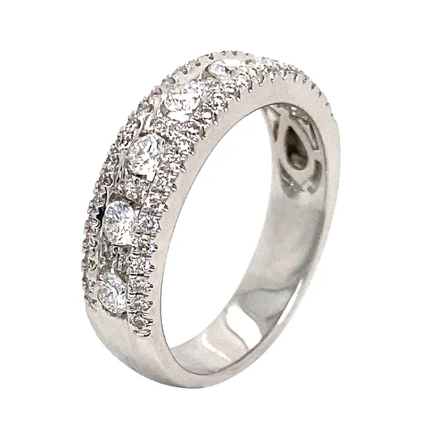 18K White Gold Diamond Band